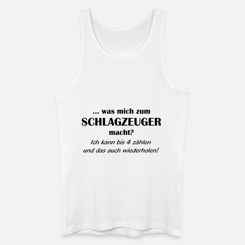 Schlagzeuger Qualifikation 1farbig - Männer Bio Tank Top - Weiß