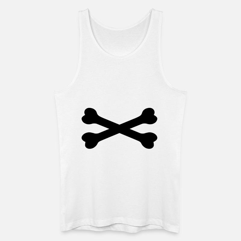 Knochen - Männer Bio Tank Top - Weiß