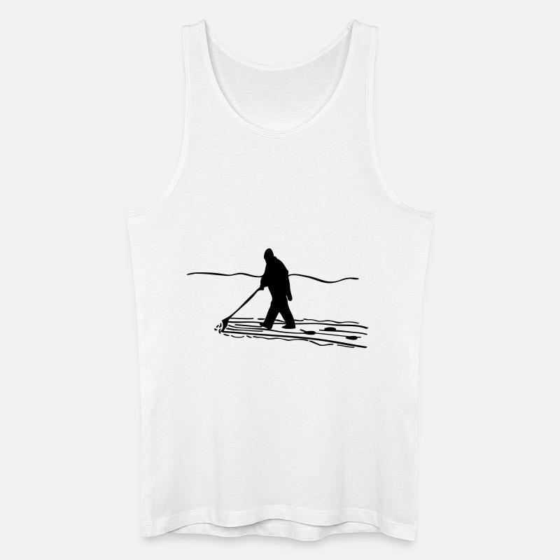 Schnee schieben - Männer Bio Tank Top - Weiß