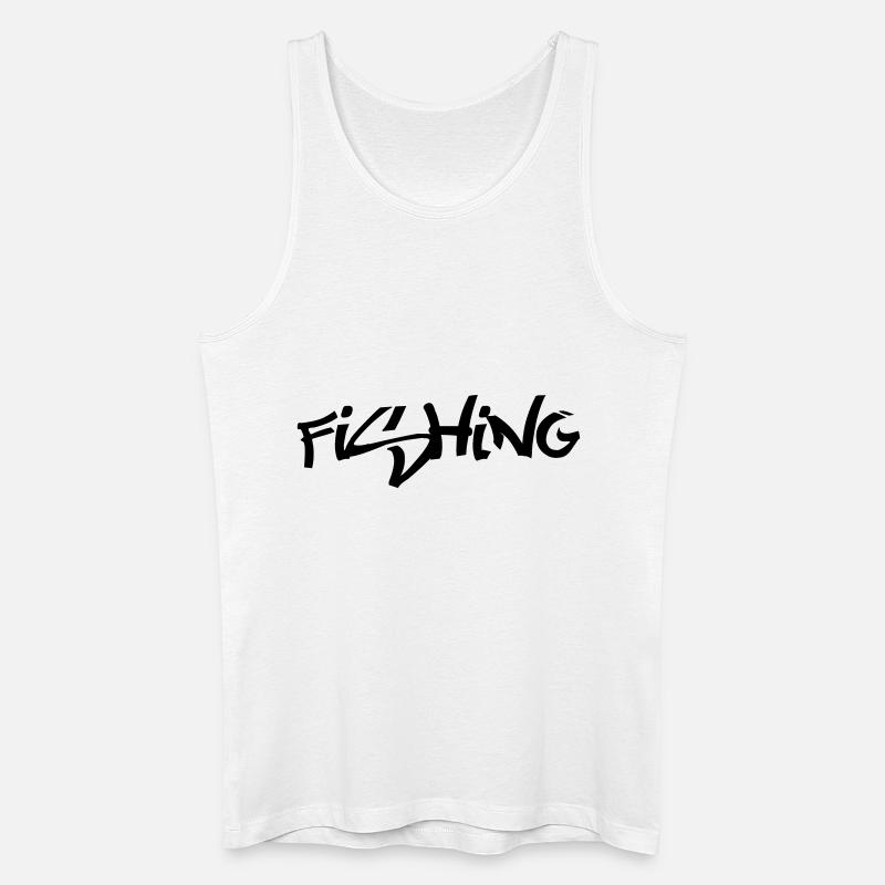Fishing - Männer Bio Tank Top - Weiß