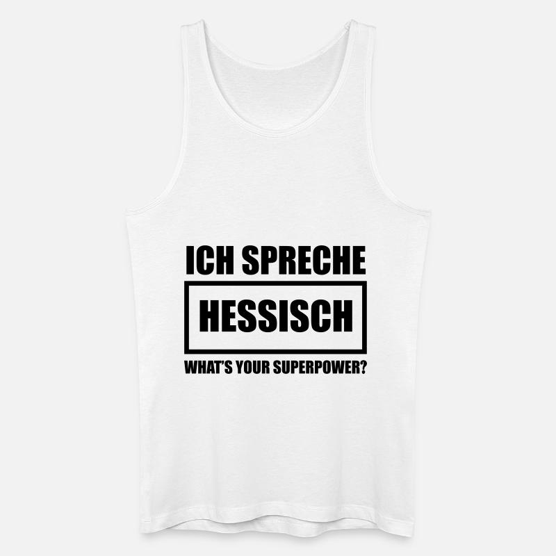 Ich spreche Hessisch - Männer Bio Tank Top - Weiß