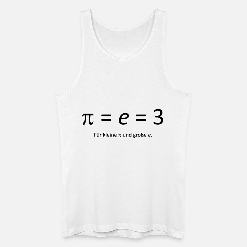 Pi = e = 3 - Männer Bio Tank Top - Weiß