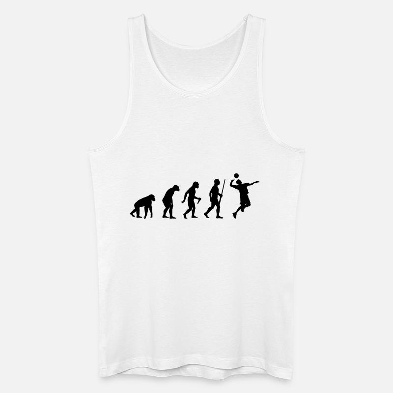 Volleyballer Evolution - Männer Bio Tank Top - Weiß