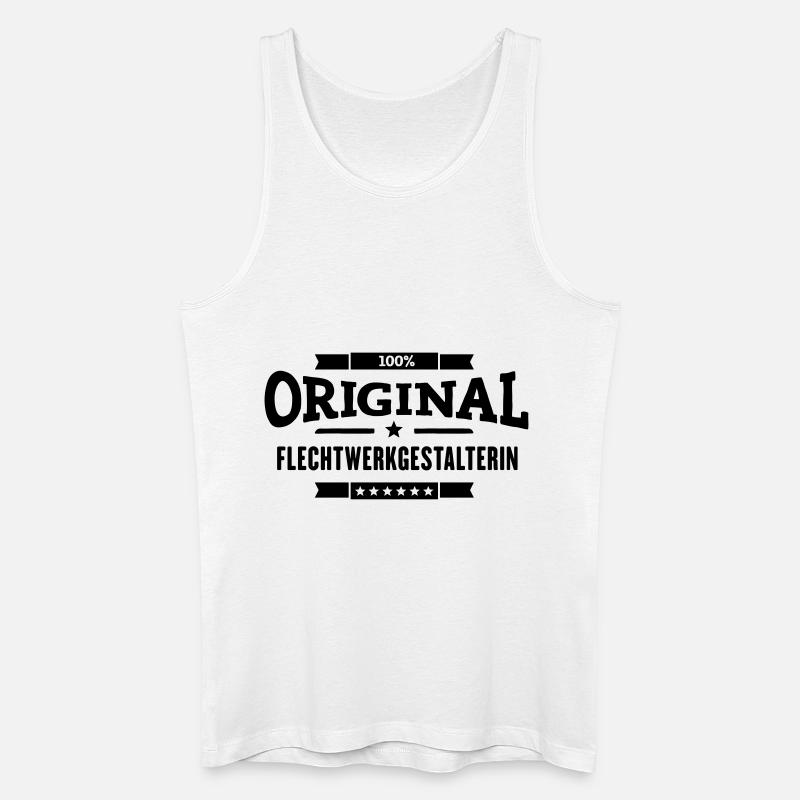 Flechtwerkgestalterin - Männer Bio Tank Top - Weiß