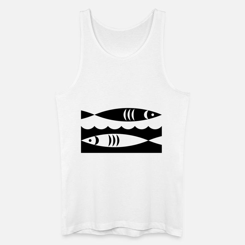 Fische - Männer Bio Tank Top - Weiß