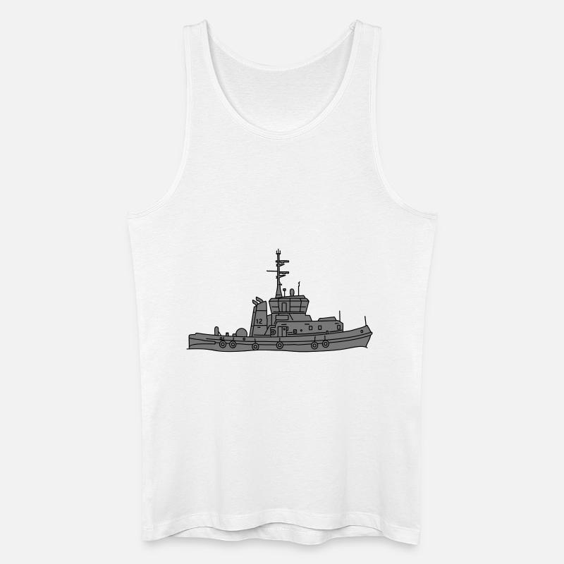 Schlepper Schleppschiff 2 - Männer Bio Tank Top - Weiß
