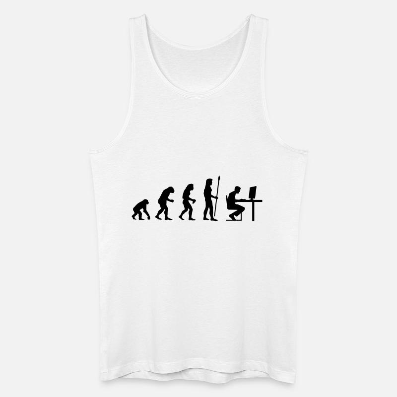 evolution_pc_gamer2 - Débardeur bio Homme - blanc