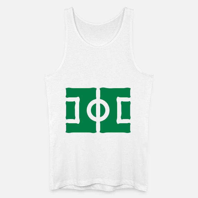 Fussballfeld - Männer Bio Tank Top - Weiß