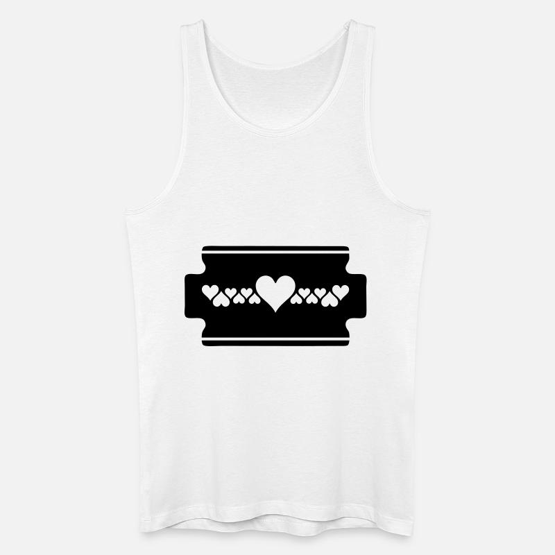 razorblade - Männer Bio Tank Top - Weiß