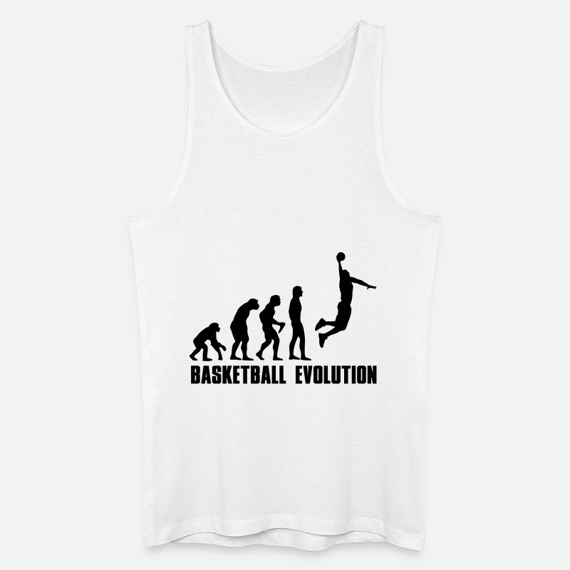 Basketball Evolution Dunk - Männer Bio Tank Top - Weiß