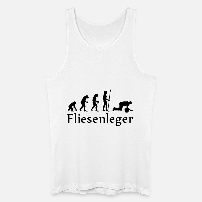 evolution_fliesenleger - Men’s Organic Tank Top - white