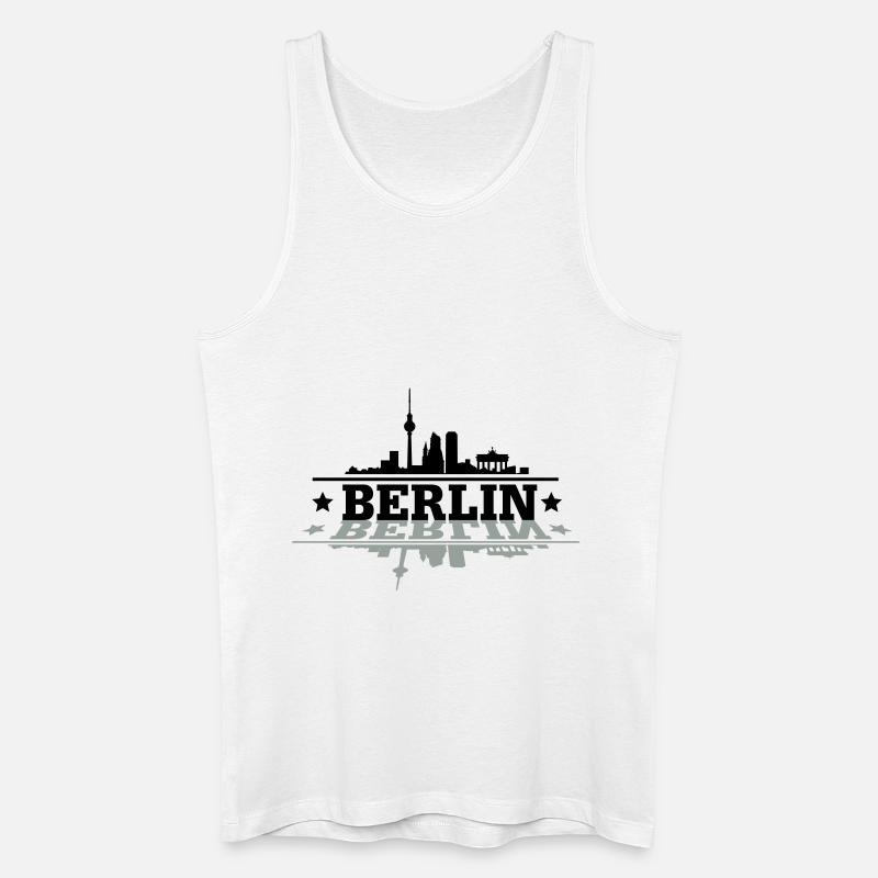 Berlin - Männer Bio Tank Top - Weiß