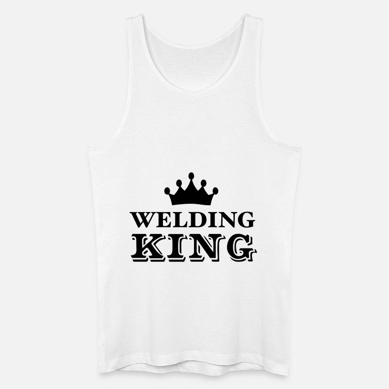 Welding King - Männer Bio Tank Top - Weiß