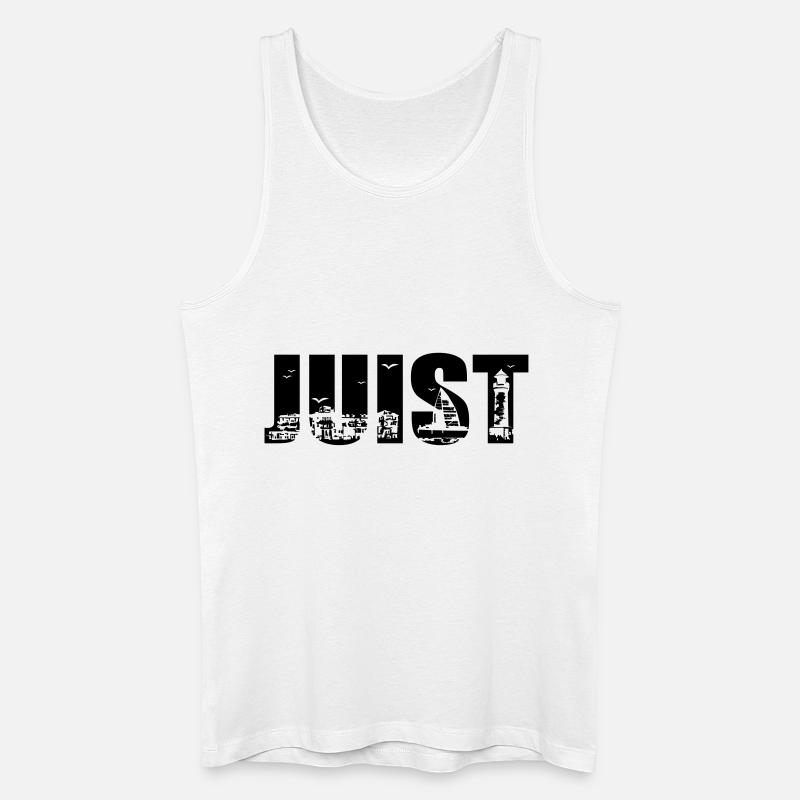 Juist Skyline - Männer Bio Tank Top - Weiß