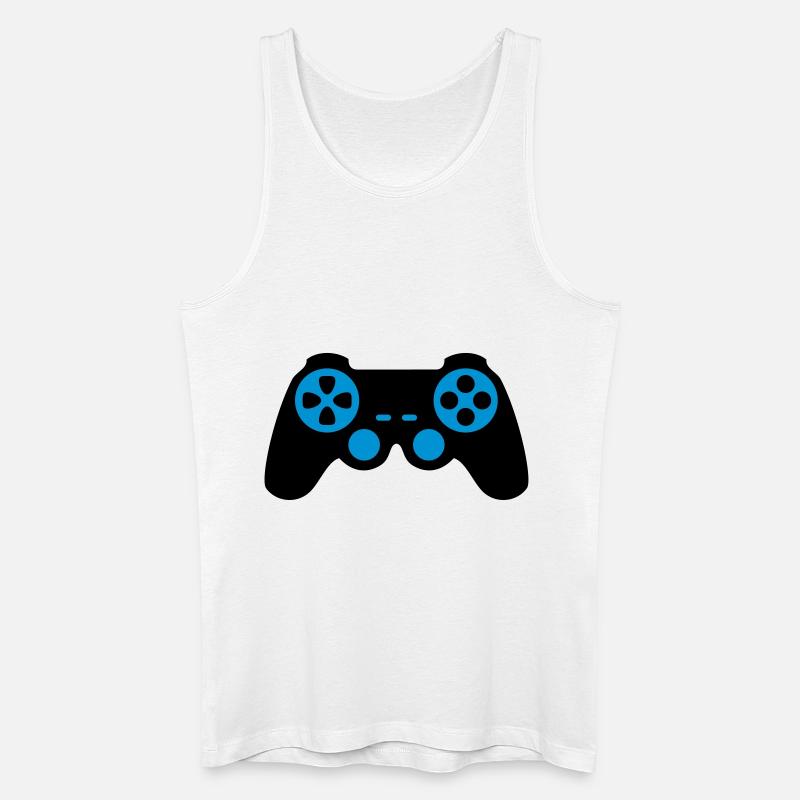 Controller - Männer Bio Tank Top - Weiß