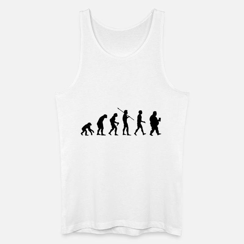 Funny evolution - Männer Bio Tank Top - Weiß