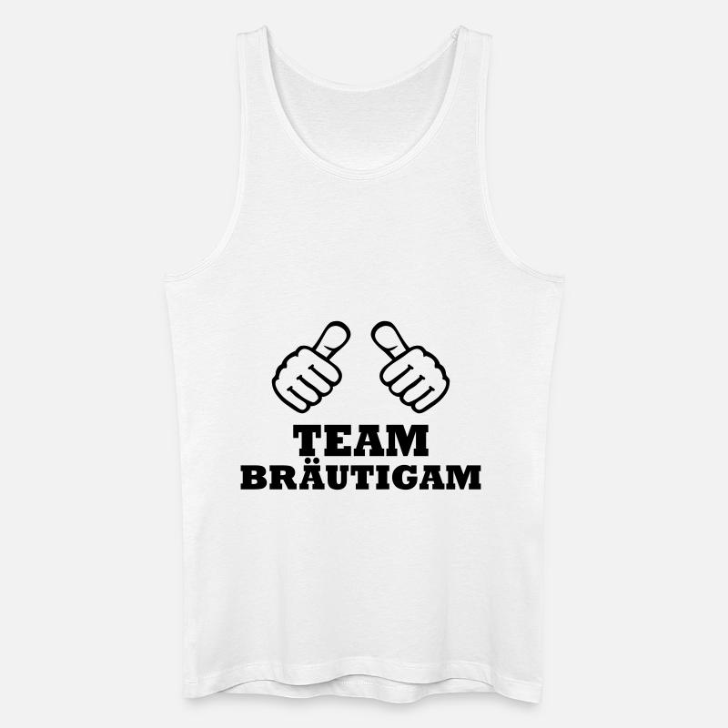Team Bräutigam - Männer Bio Tank Top - Weiß