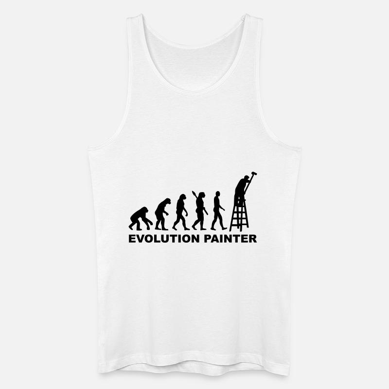 Evolution Painter - Men’s Organic Tank Top - white