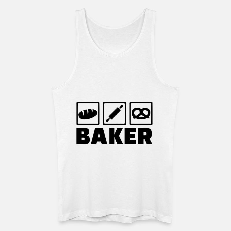 Bäcker - Männer Bio Tank Top - Weiß