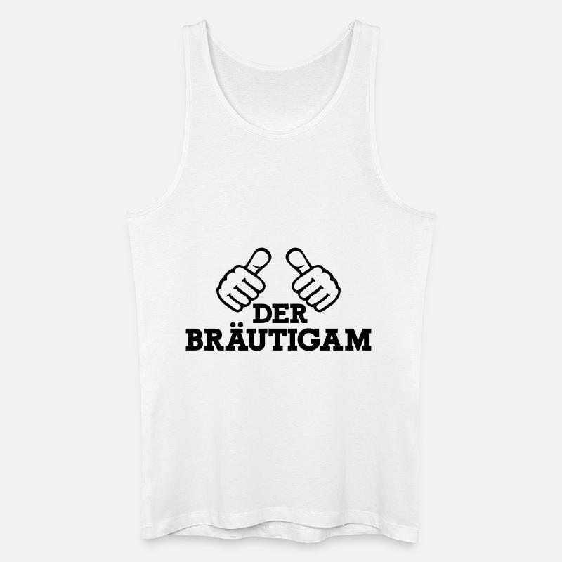 Bräutigam - Männer Bio Tank Top - Weiß