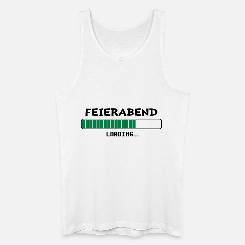 Feierabend loading... - Männer Bio Tank Top - Weiß