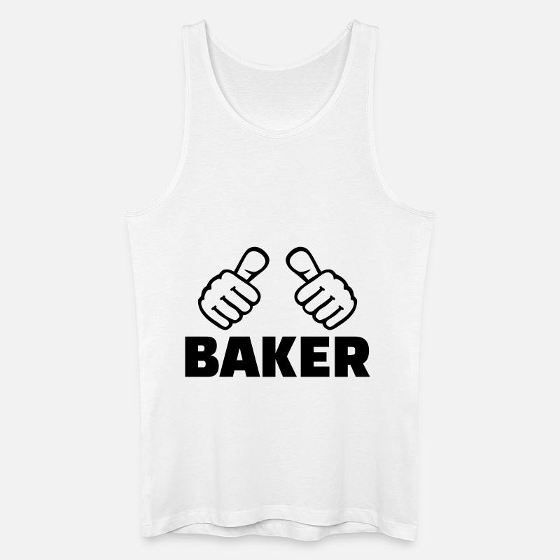 Bäcker - Männer Bio Tank Top - Weiß