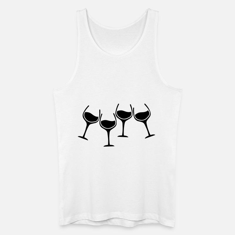 glaeser anstossen - Männer Bio Tank Top - Weiß