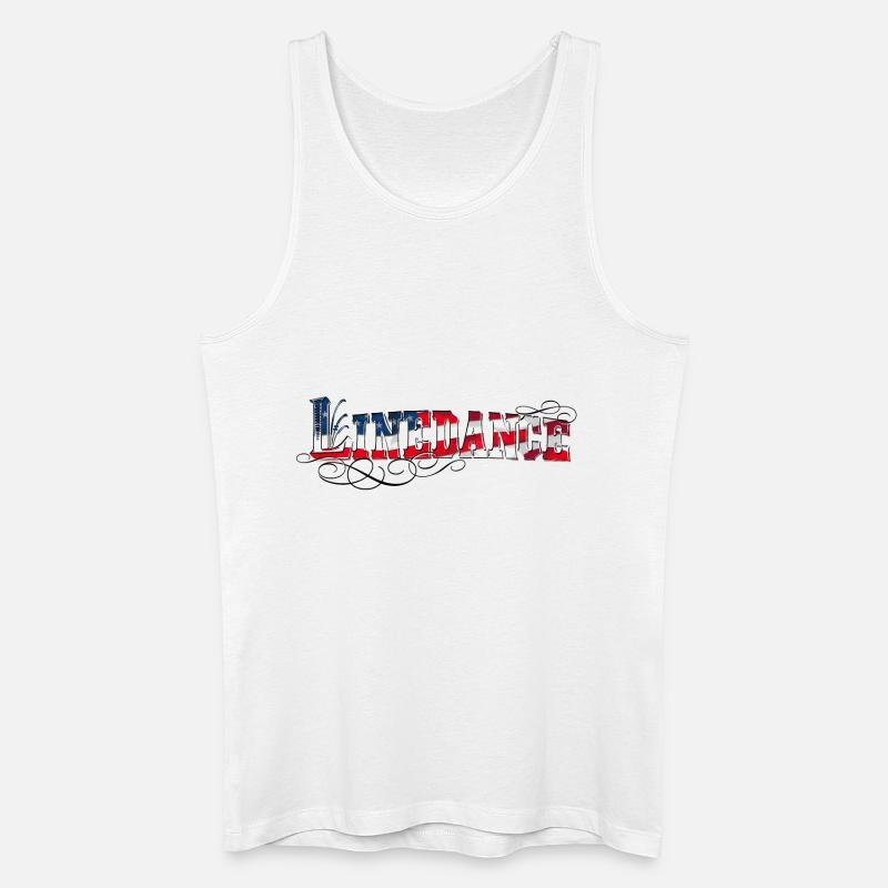 kl_linedance68c - Männer Bio Tank Top - Weiß