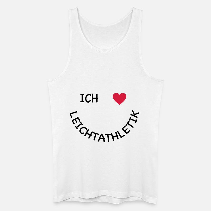 Ich liebe Leichtathletik - Männer Bio Tank Top - Weiß