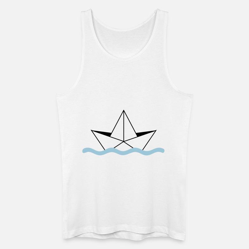 Papierschiff - Männer Bio Tank Top - Weiß