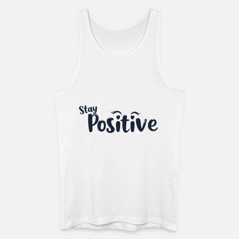BLEIBEN SIE POSITIV - Männer Bio Tank Top - Weiß