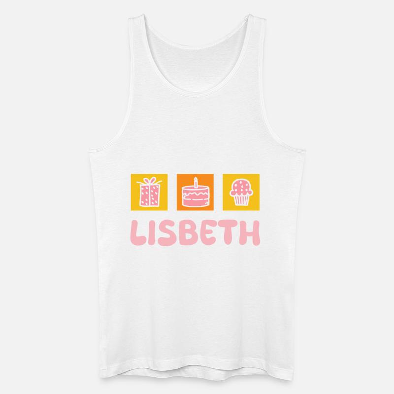 Vorname Lisbeth - Männer Bio Tank Top - Weiß