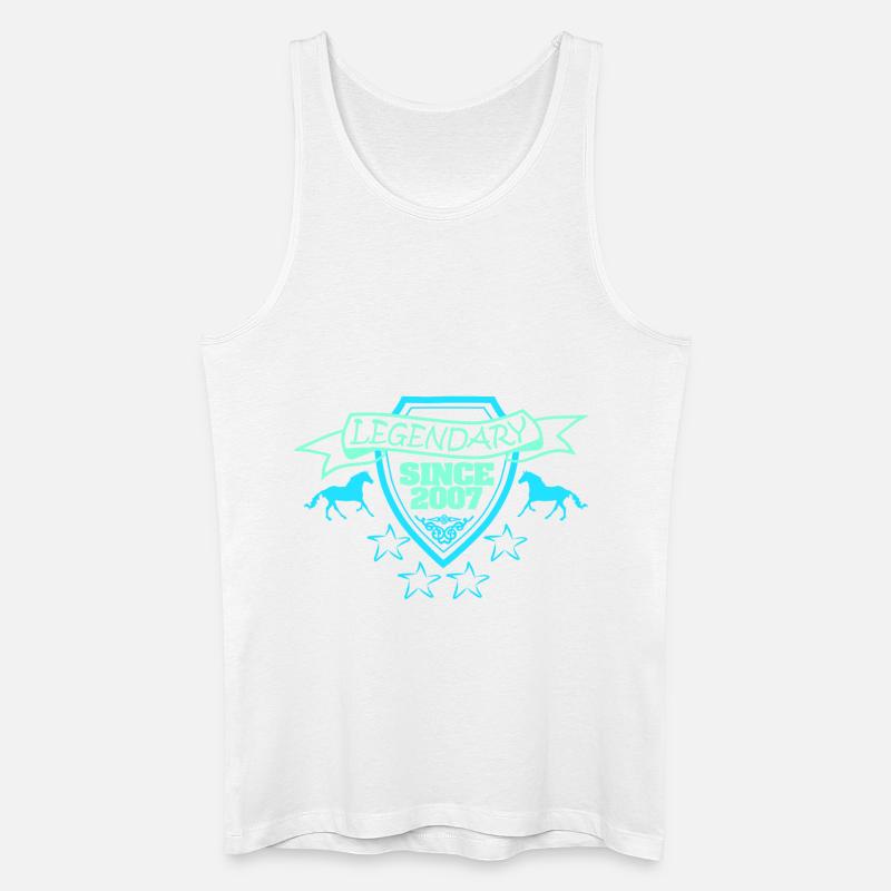 Pferd 2007 - Männer Bio Tank Top - Weiß