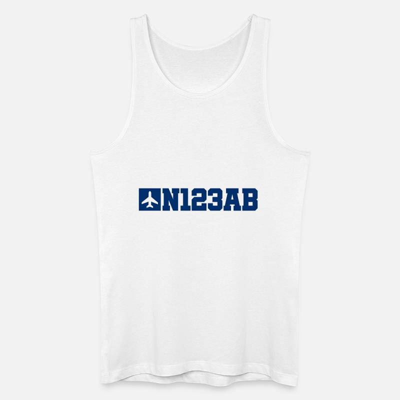 Custom Aviation - Flugzeug - Luffahrt - Pilot - Männer Bio Tank Top - Weiß