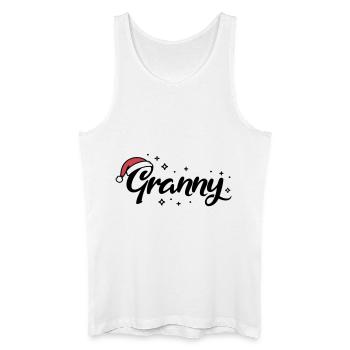 Weihnachtsmütze Granny Oma - Männer Bio Tank Top - Weiß - Vorne