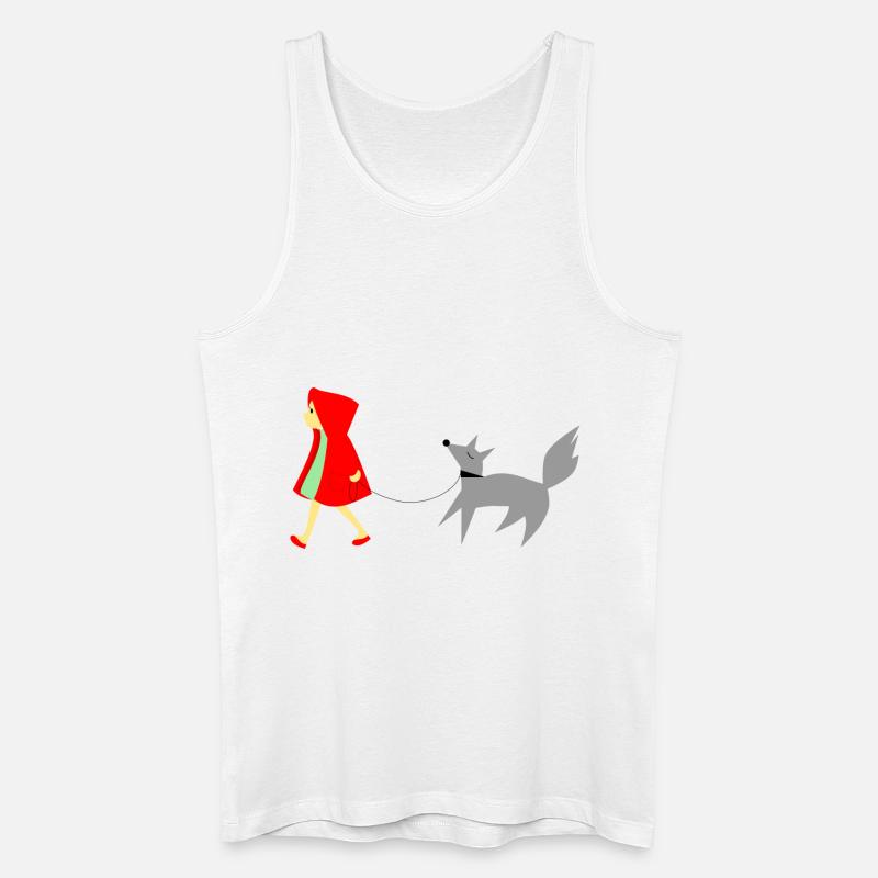 Rotkäppchen und der Wolf - Männer Bio Tank Top - Weiß
