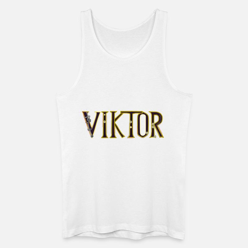 Viktor - Männer Bio Tank Top - Weiß
