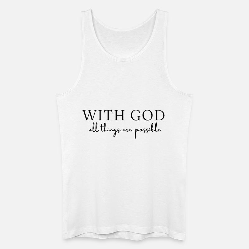 Mit Gott ist alles möglich - Männer Bio Tank Top - Weiß