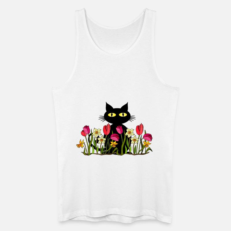 Katze - Männer Bio Tank Top - Weiß