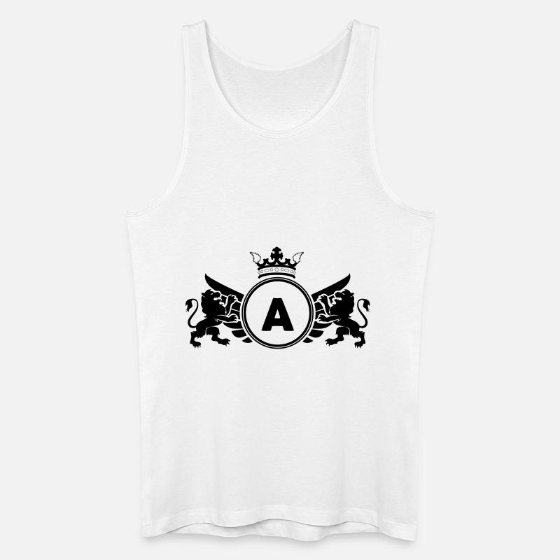 buchstabe A Wappen - Männer Bio Tank Top - Weiß