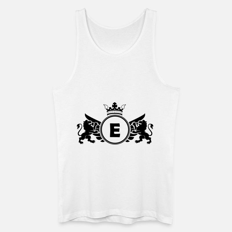 buchstabe E Wappen - Männer Bio Tank Top - Weiß