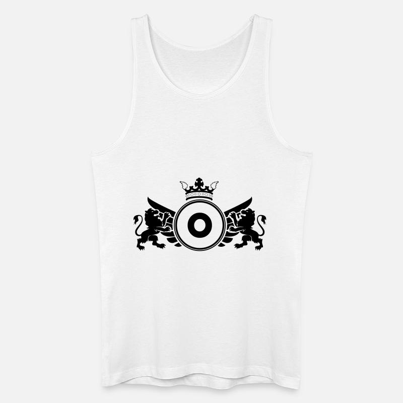 buchstabe O Wappen - Männer Bio Tank Top - Weiß