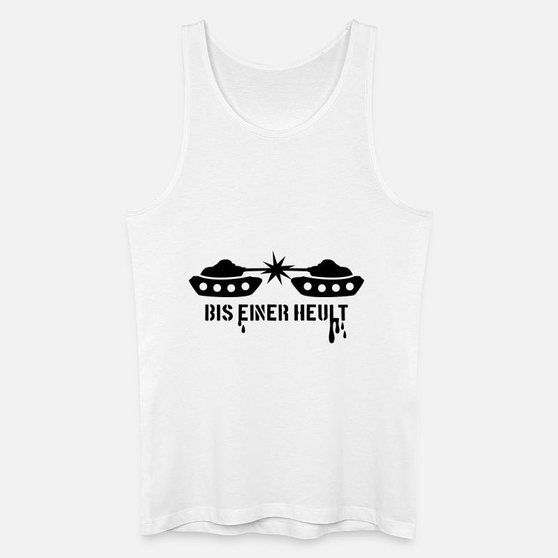 Bis einer heult! - Männer Bio Tank Top - Weiß