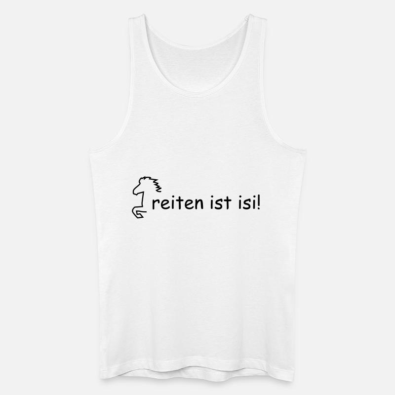 Pferd - Männer Bio Tank Top - Weiß