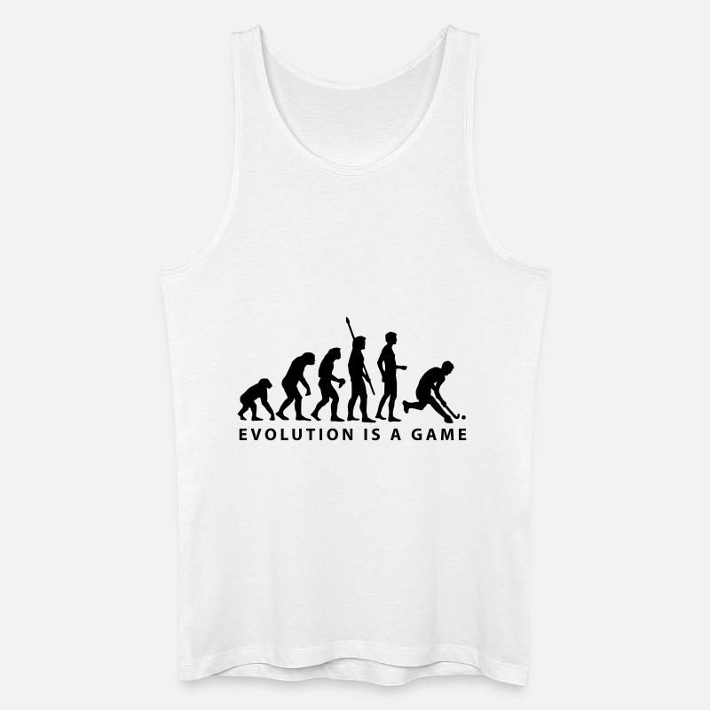 evolution_herren_hockey_b_1c - Männer Bio Tank Top - Weiß