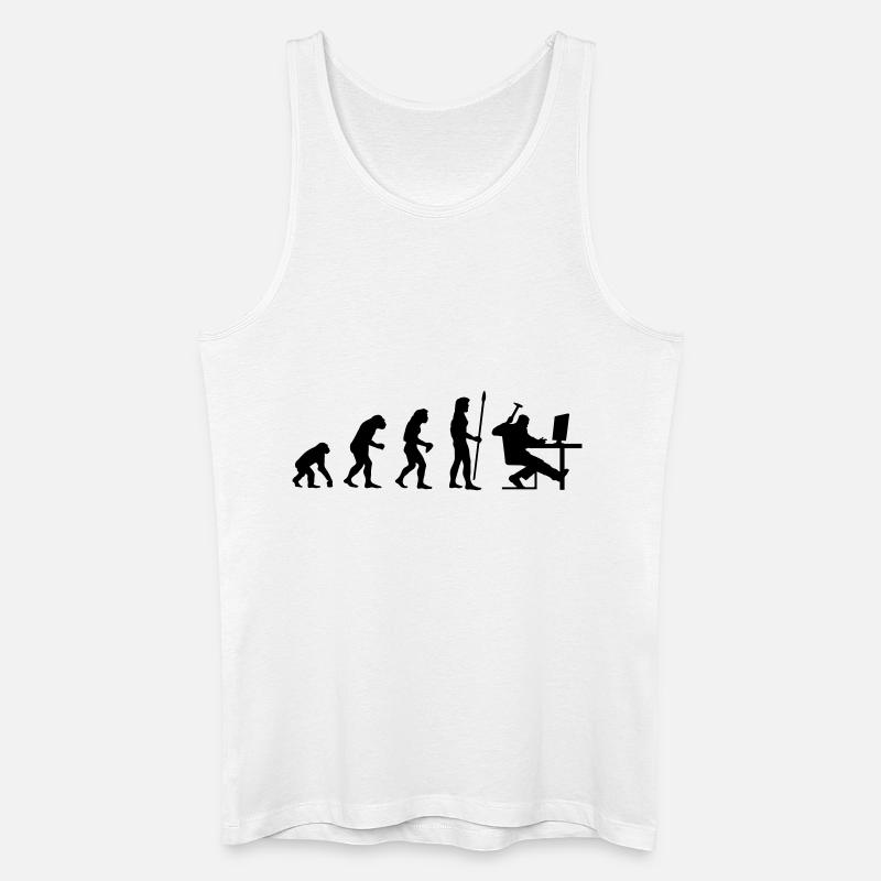 evolution_pc_1 - Männer Bio Tank Top - Weiß