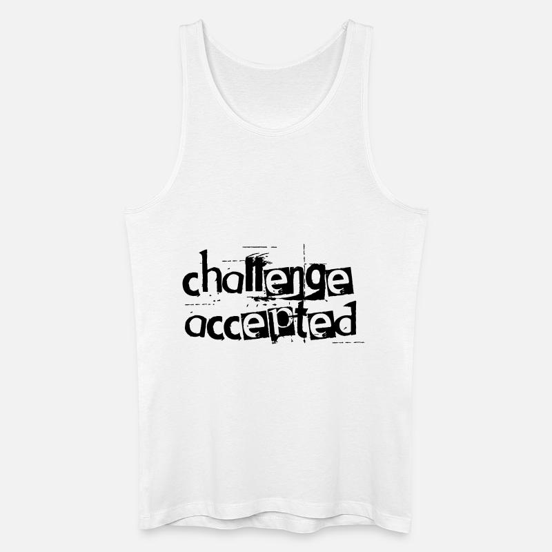 challenge: accepted - Männer Bio Tank Top - Weiß