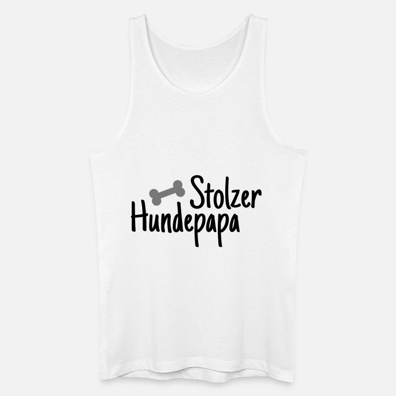Stolzer Hundepapa - Männer Bio Tank Top - Weiß