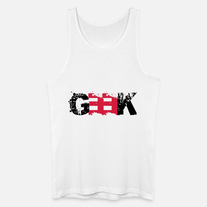 Geek Farbabdruck - Männer Bio Tank Top - Weiß