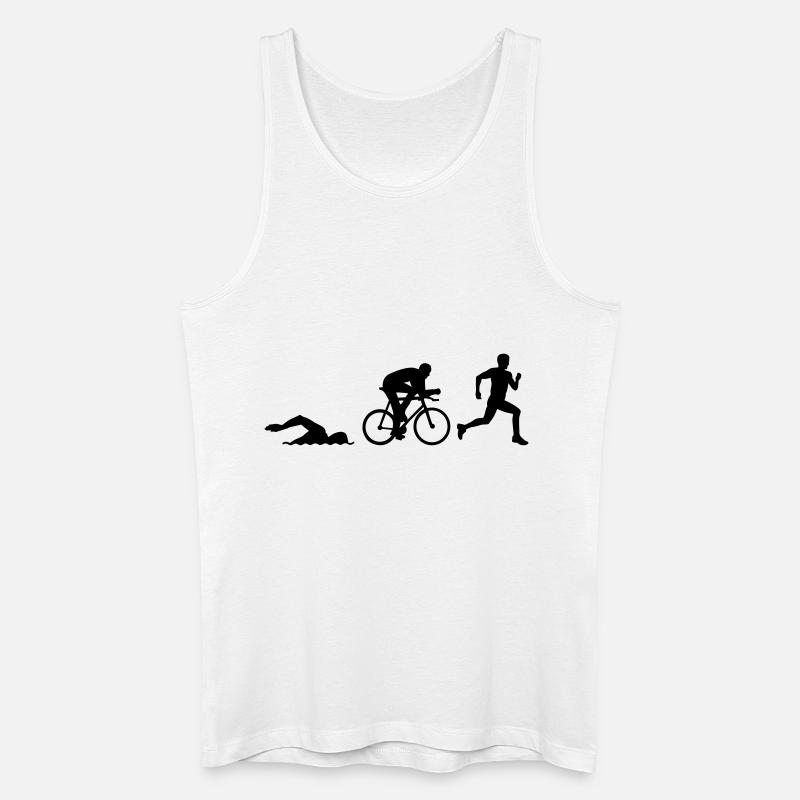 Triathlon - Männer Bio Tank Top - Weiß